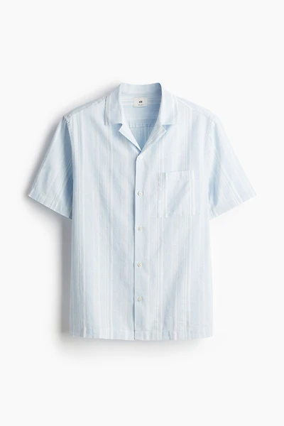 Regular Fit Linen-blend Resort Shirt