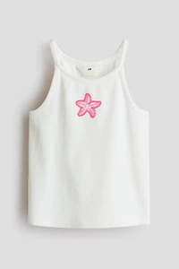 Bead-Embellished Tank Top