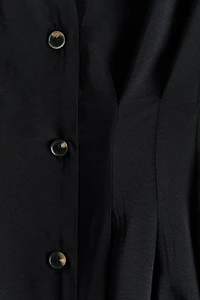 Button-Front Midi Dress