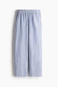 Linen-Blend Drawstring Pants
