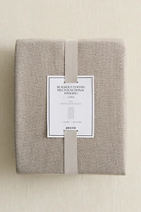 2-Pack Blackout Herringbone Curtain Panels