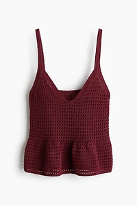 Crochet-Look Strappy Top