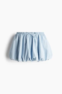 Bubble-Hem Denim Skirt