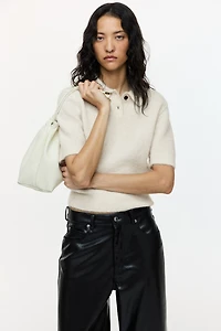 Alpaca-Blend Polo Shirt