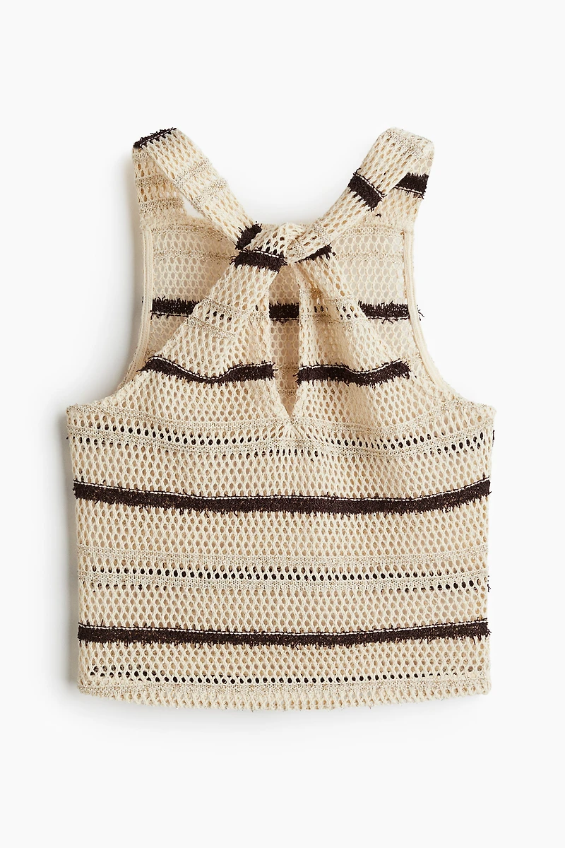 Shimmery Open-Knit Top