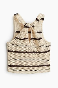Shimmery Open-Knit Top