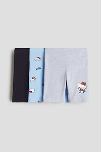 3-Pack Bike Shorts with Motif