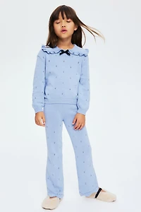 2-piece pointelle-knit set