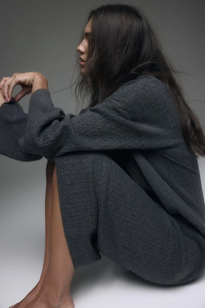 Robe en tricot torsadé