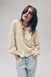 Ruffle-Trimmed Blouse