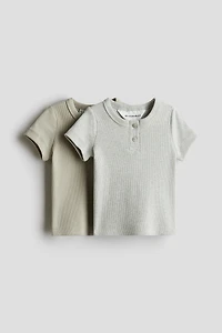 2-pack Cotton Henley Shirts