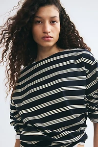 Long-Sleeved Boat-Neck Top