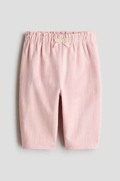 Textured Cotton Pants