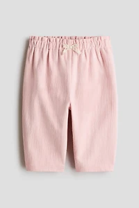 Textured Cotton Pants