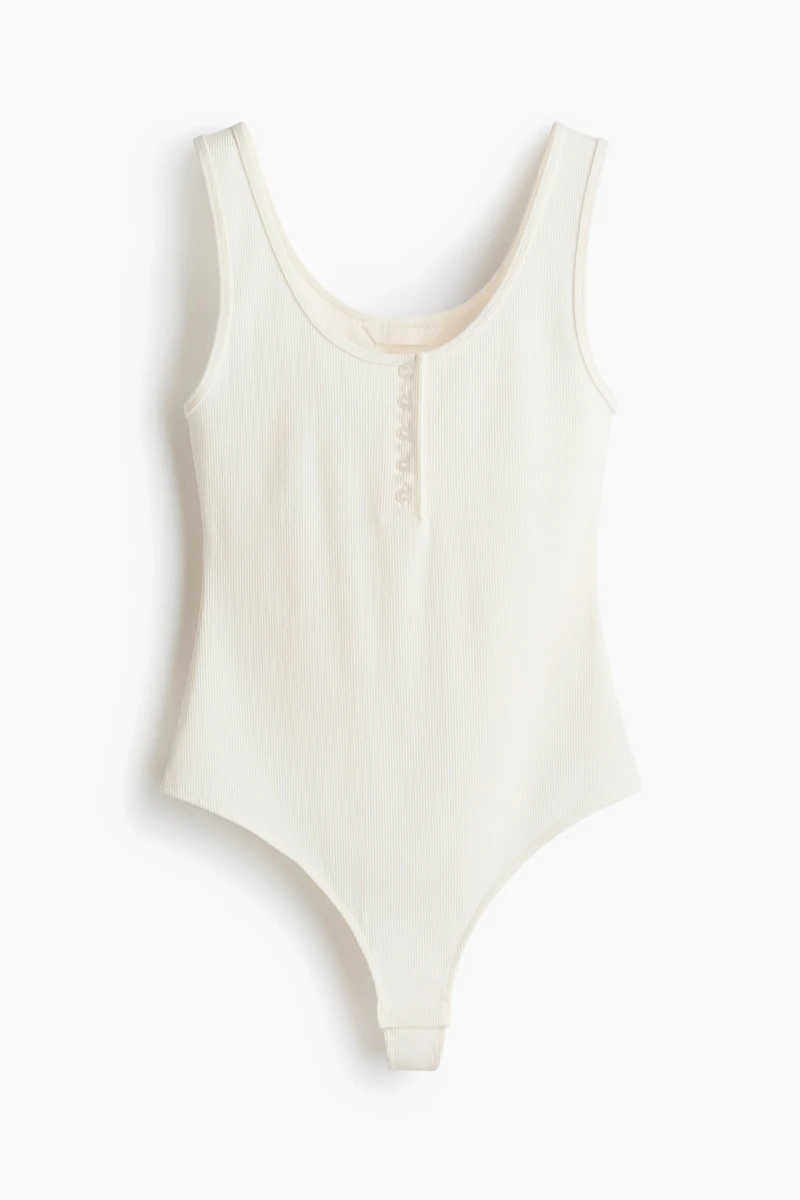 Ribbed Thong Bodysuit