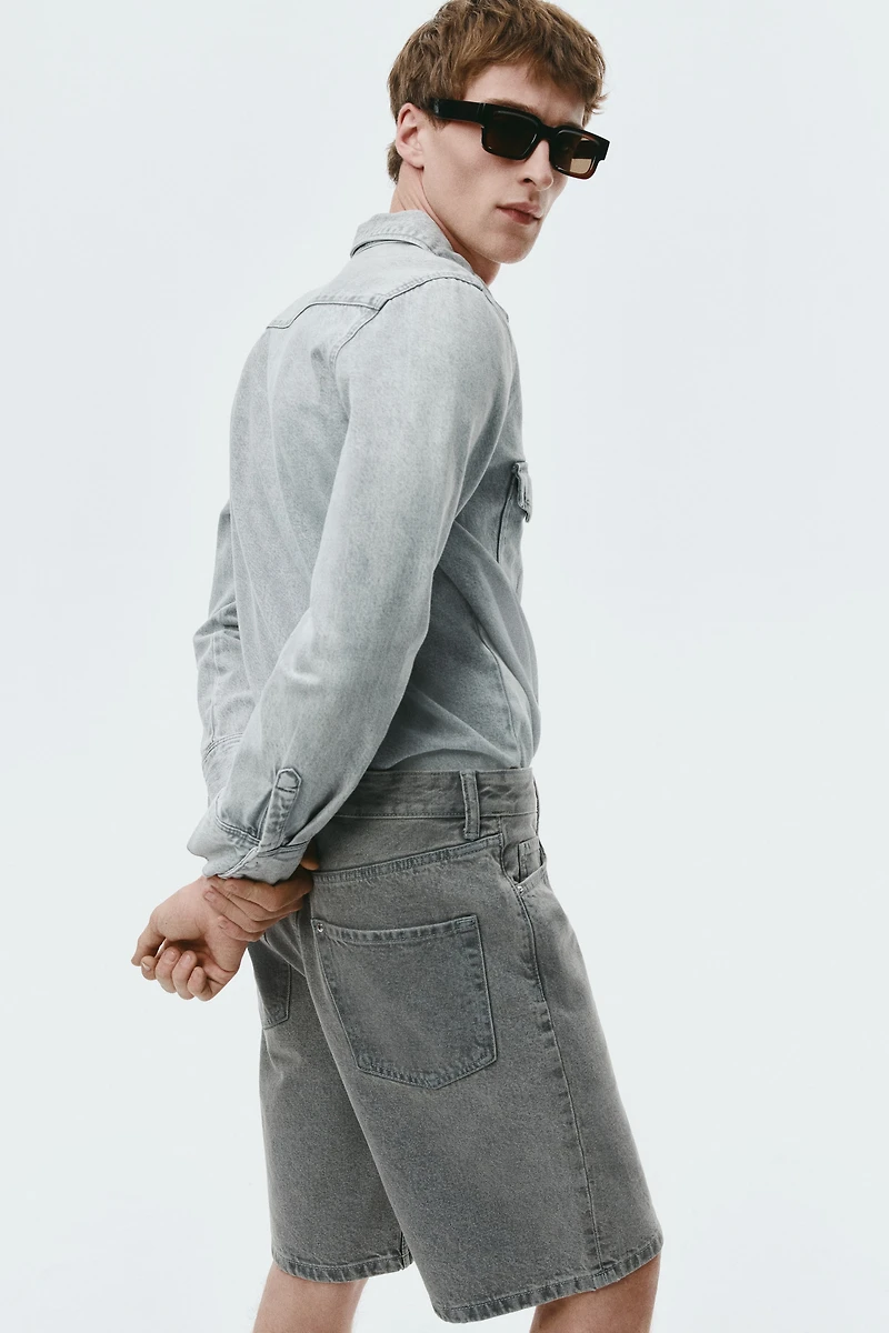 Relaxed-Fit Denim Shorts