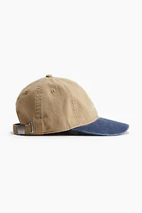 Embroidered-motif Twill Cap