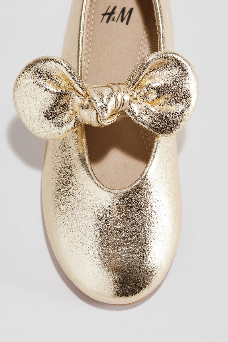 Bow-Detail Ballet Flats
