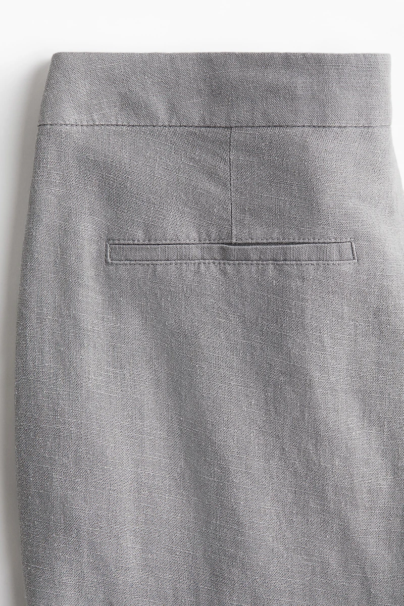 Linen-Blend Dress Pants