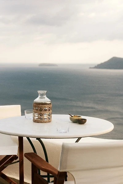 Seagrass-Cage Glass Carafe
