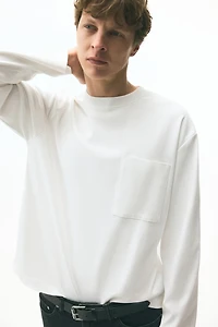 Loose-Fit Long-Sleeved Jersey Shirt