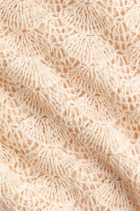 Robe à plis godets en tricot d'aspect crocheté