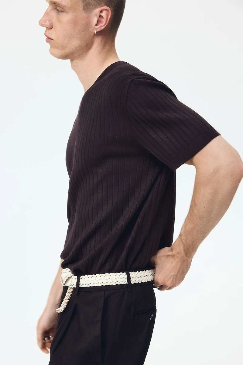 Slim-Fit Knit T-Shirt