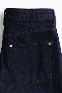 Barrel Leg Low Waist Ankle Jeans