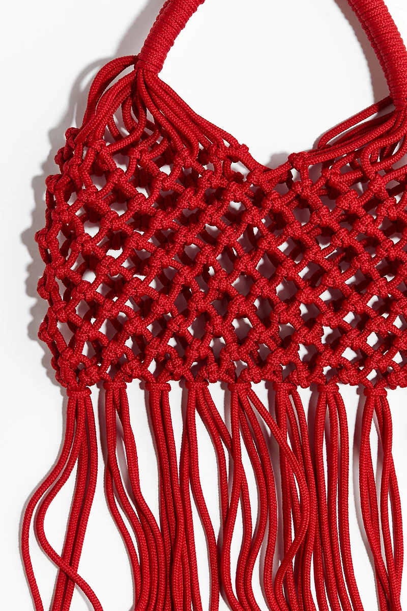Fringed Net Handbag