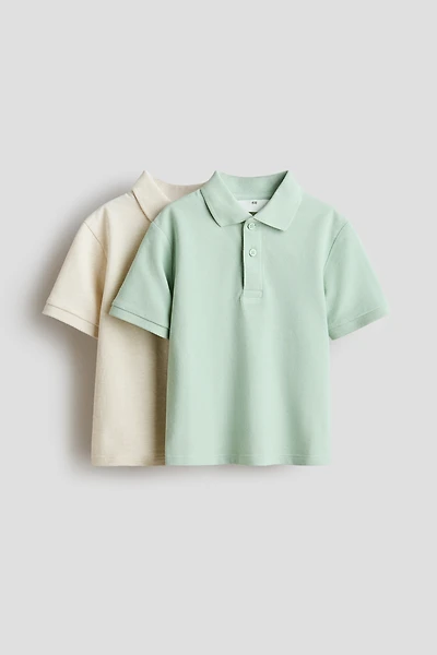 2-Pack Cotton Piqué Polo Shirts