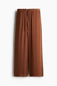 Wide-Leg Drawstring Pants