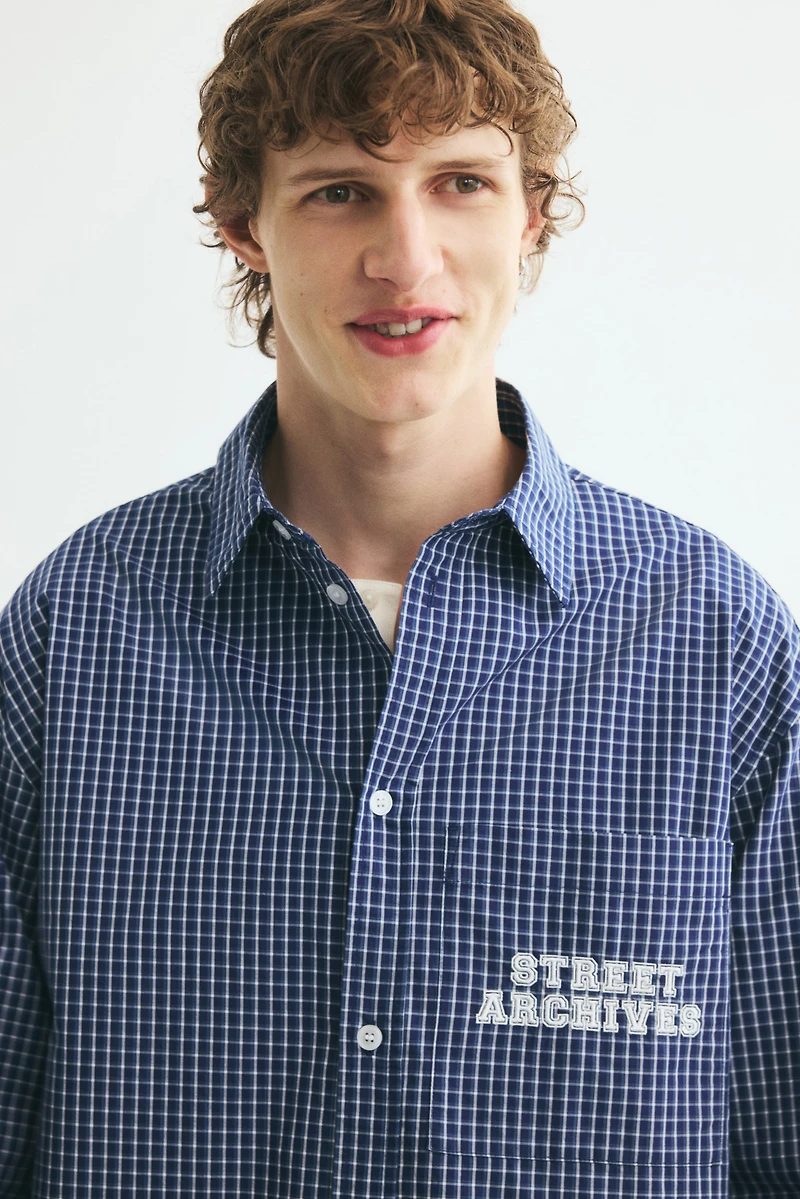 Relaxed-Fit Printed Cotton Poplin Shirt