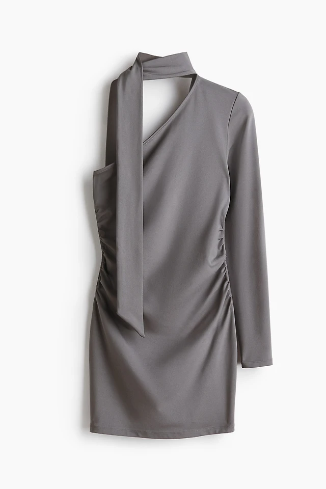 H&M Twist-Detail One-Shoulder Dress | MainPlace Mall
