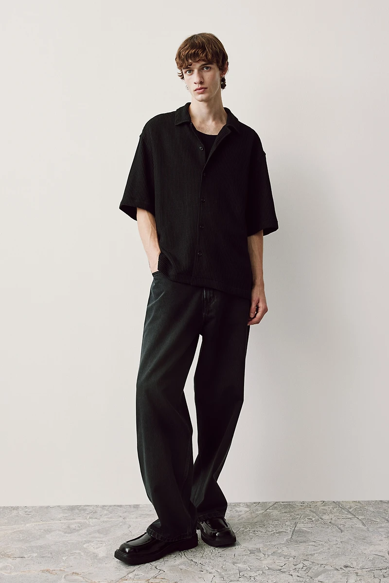 Loose Fit Ribbed Resort Shirt