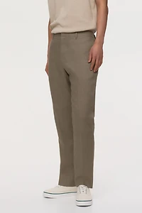 Slim-Fit Linen Suit Pants