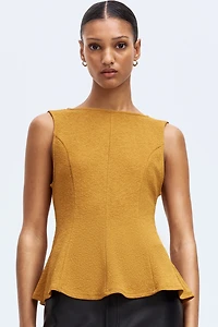 Sleeveless Peplum Top