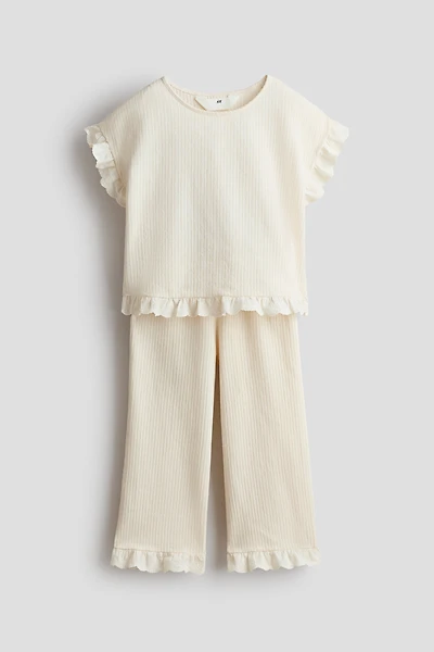 2-Piece Ruffle-Trimmed Set