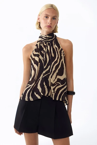 Tie-Detail Chiffon Top
