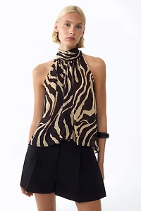 Tie-Detail Chiffon Top