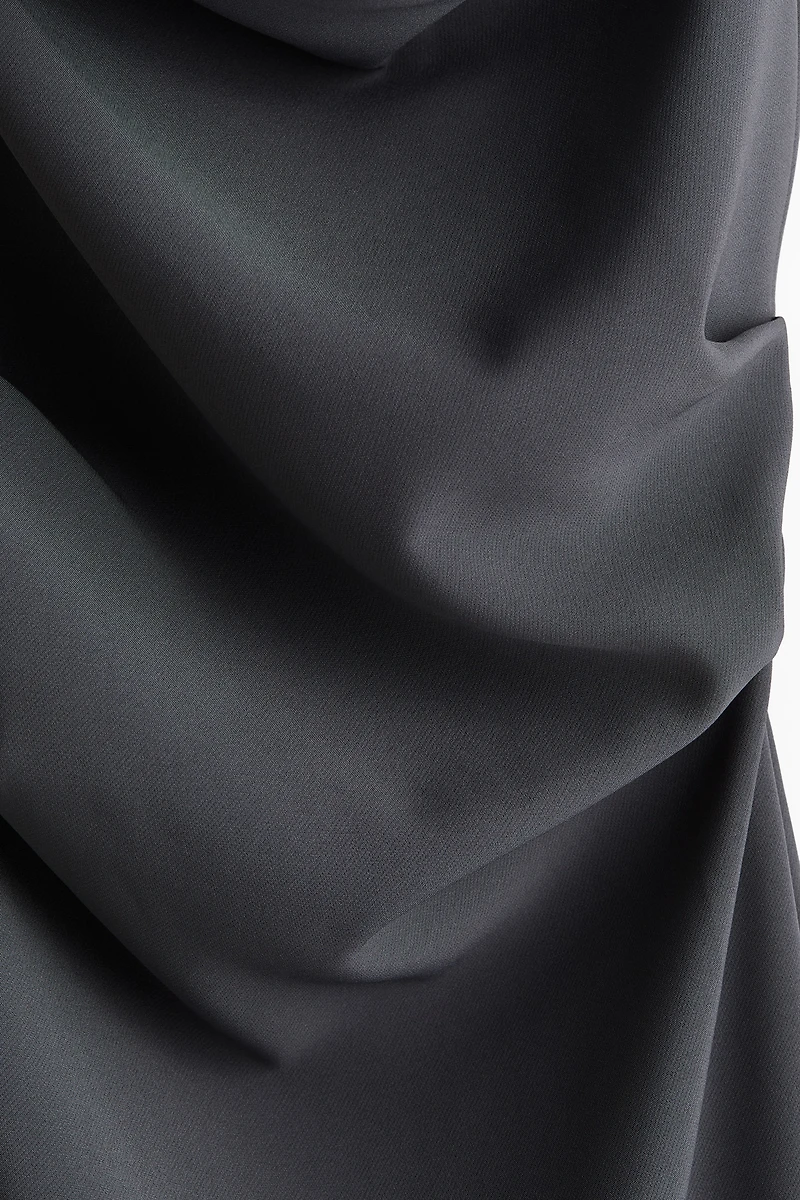 Draped Twill Dress