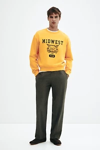 Loose-Fit Printed Sweatshirt