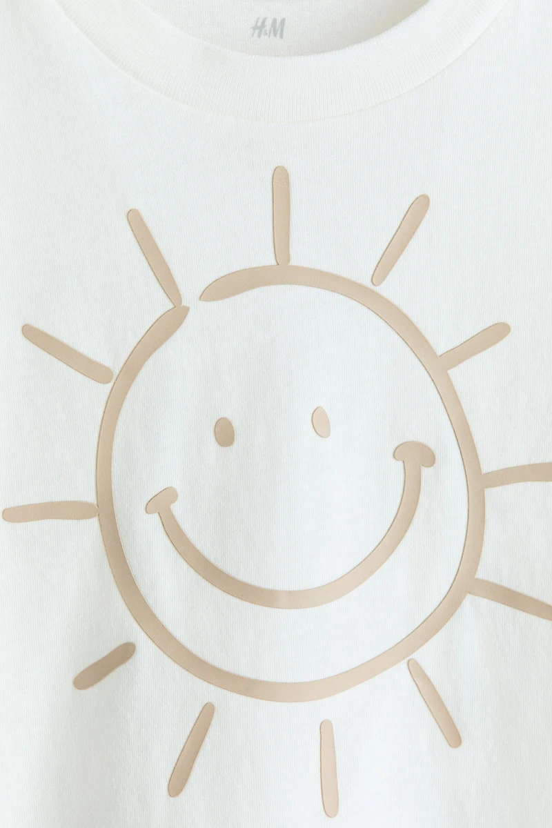 T-shirt en coton avec motif imprimé