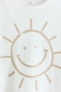 T-shirt en coton avec motif imprimé