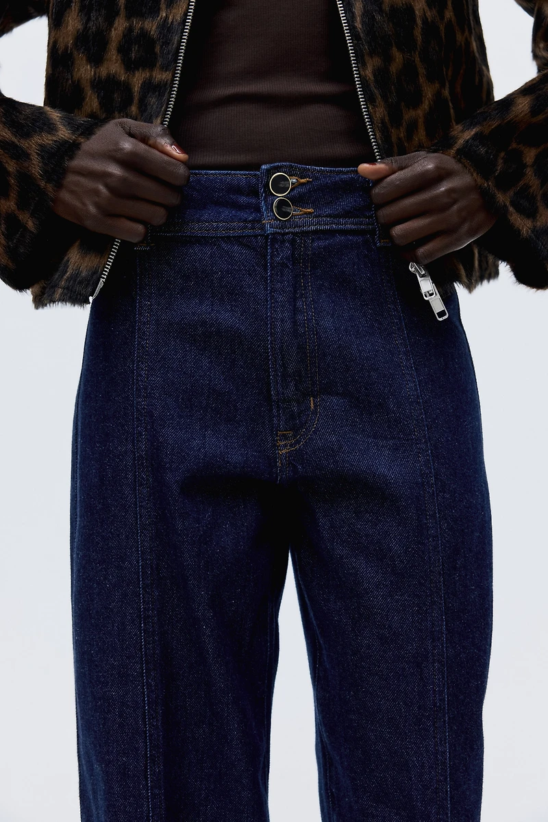 Jean large taille haute