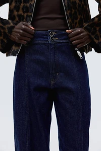 Jean large taille haute