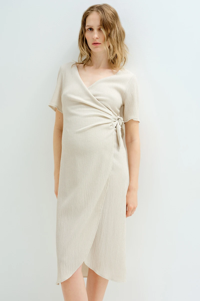MAMA Robe portefeuille froissée