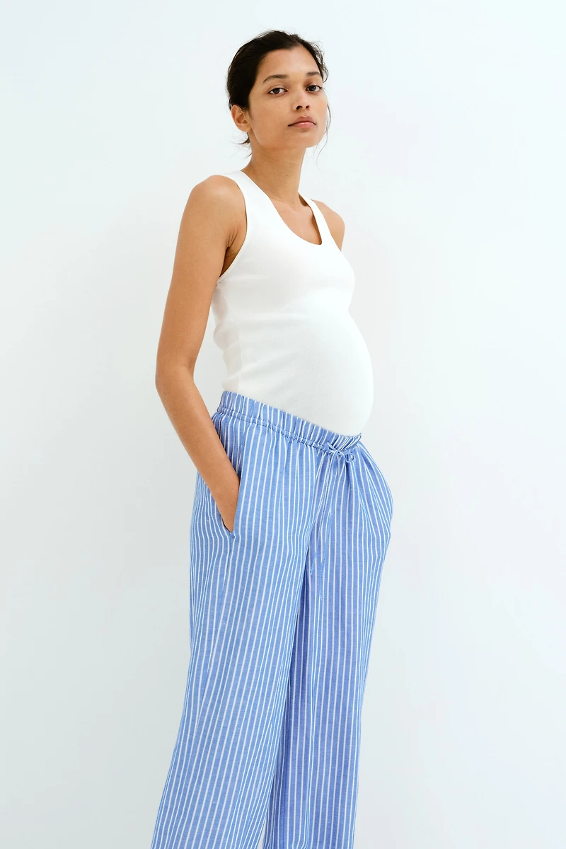 MAMA Before & After Linen-blend Pants