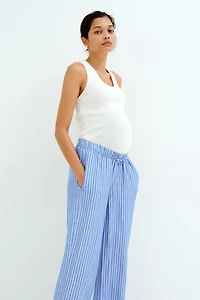 MAMA Before & After Linen-blend Pants