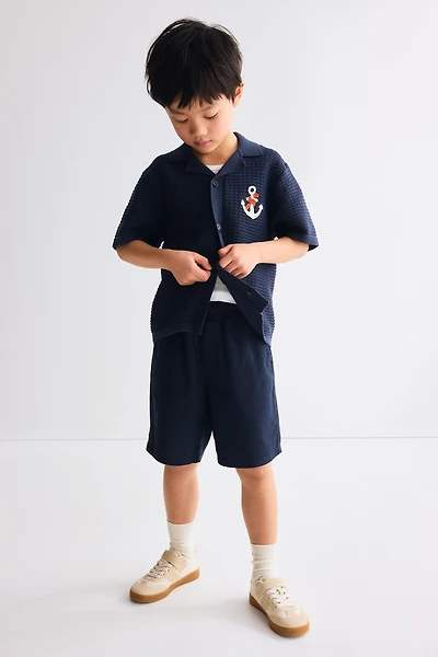 Textured-Knit Resort Shirt