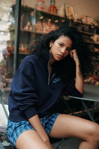 Half-Zip Sweatshirt with Motif